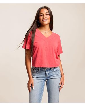 FITZ + EDDI Slub Knit T-Shirt - Red