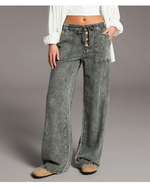 BKE High Rise Washed Pant - Gray