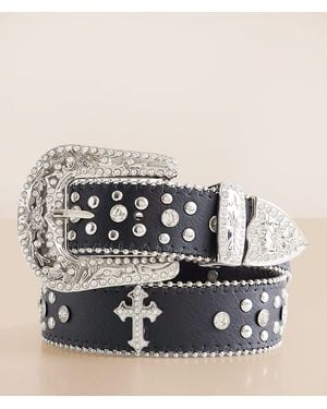 BKE Glitz Cross Belt - White