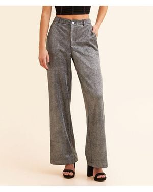 Willow & Root Metallic Trouser Pant - Gray