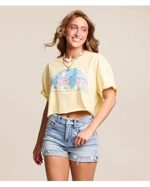 Reef Desert Cropped T-Shirt - Blue