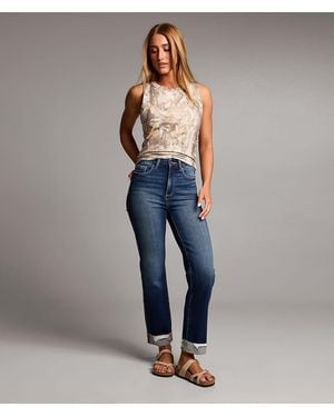 BKE Parker Cropped Straight Stretch Jean - Blue