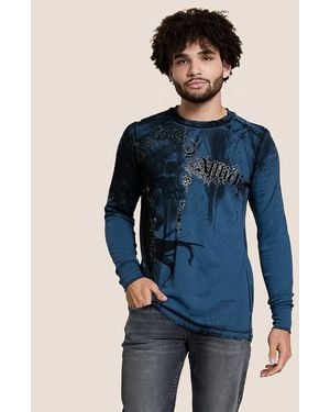 Affliction Indian Chief Reversible Thermal - Blue