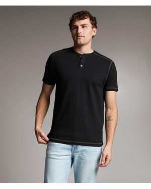 BKE Textured Henley - Black