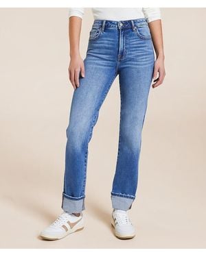 Hidden Jeans Tracey Cropped Straight Stretch Jean - Blue