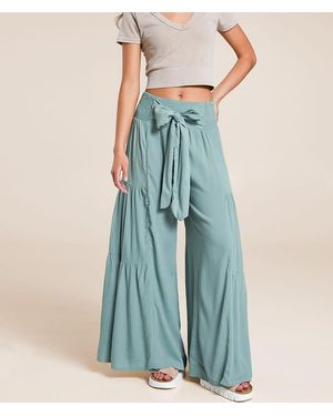 Angie Crinkle Beach Pant - Blue