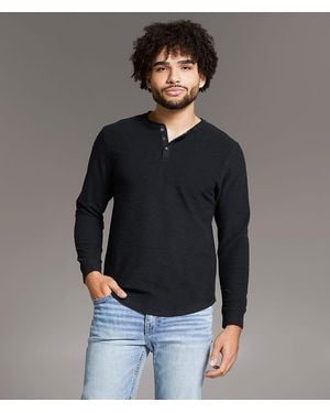BKE Textured Henley - Black