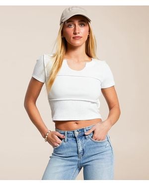 FITZ + EDDI Waffle Knit T-Shirt - White
