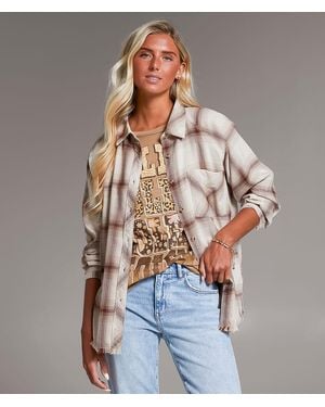 BKE Boyfriend Plaid Shirt - Multicolor