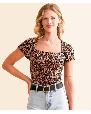 Willow & Root Cheetah Top - Brown