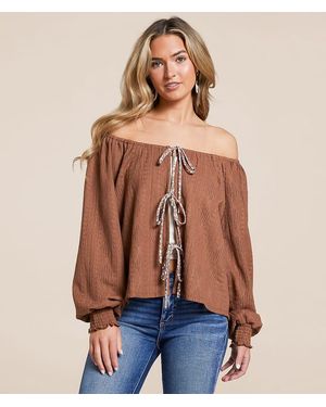 Daytrip Front Tie Two-Way Top - Blue