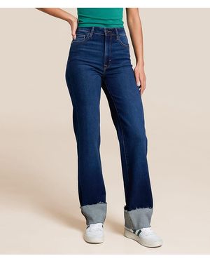 Hidden Jeans Ella Classic Straight Stretch Cuffed Jean - Blue