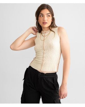 Gilded Intent Exposed Seam Tank Top - Black
