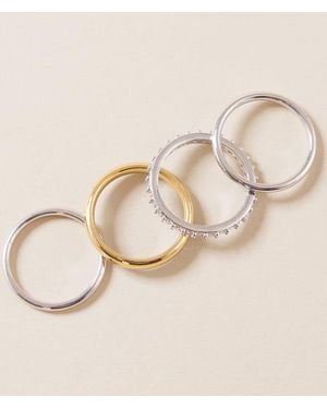 Sahira Jewelry Design Faye 4 Pack Ring Set - Natural