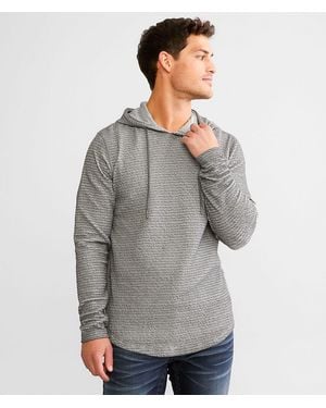 Buckle Black Textured Hoodie - Gray