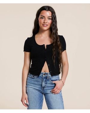 FITZ + EDDI Textured Top - Black