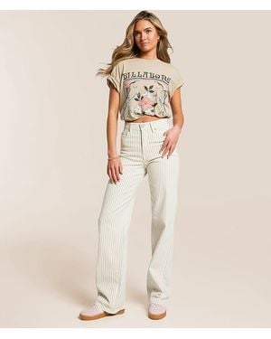 Hidden Jeans Logan Striped Dad Stretch Jean - Natural