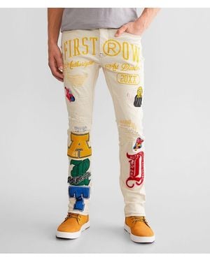 First Row Straight Stretch Jean - Yellow