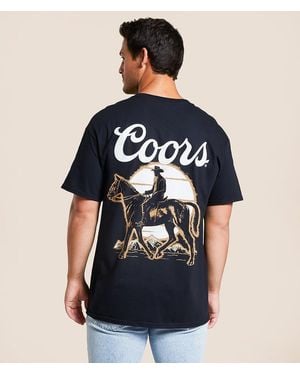 Changes Coors Mounted Cowboy T-Shirt - Blue