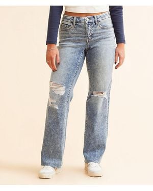 BKE Payton Wide Leg Stretch Jean - Blue