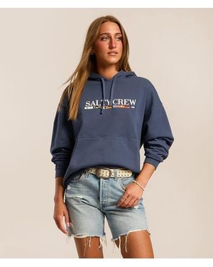 Salty Crew Flag Hooded Sweatshirt - Blue
