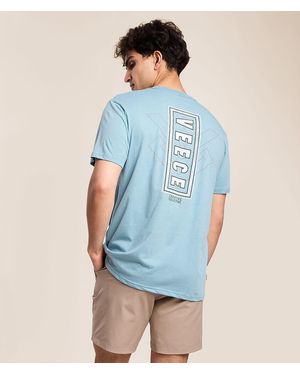 Veece Verticle Wave T-Shirt - Blue