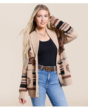 Wrangler Grandpa Western Cardigan Sweater - Blue