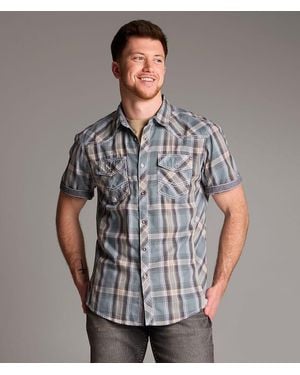 BKE Plaid Athletic Shirt - Gray