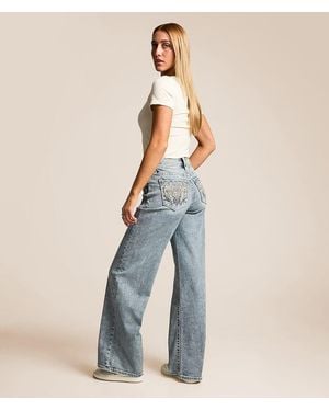 Miss Me High Rise Wide Leg Stretch Jean - Blue
