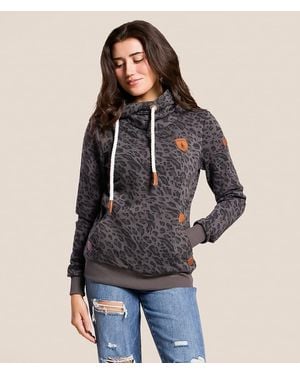 Wanakome Artemis Leopard Print Hooded Sweatshirt - Black