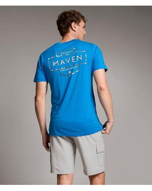 Maven Co-op Brittle Badge Ii Performance T-Shirt - Blue