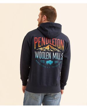 Pendleton Ombre Logo Hooded Sweatshirt - Blue