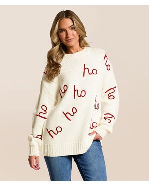 Willow & Root Ho Ho Ho Sweater - Natural