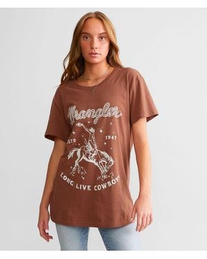 Wrangler Long Live Cowboys T-Shirt - Brown