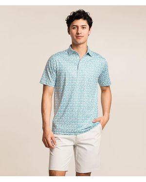 Waggle Pina Paradise Performance Polo - Blue