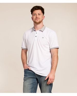 Ariat Logo Fitted Polo - White