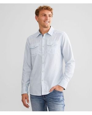 BKE Striped Standard Shirt - White