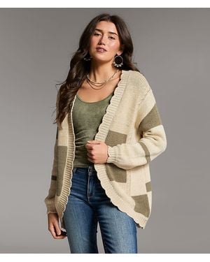 BKE Striped Cocoon Cardigan Sweater - Multicolor