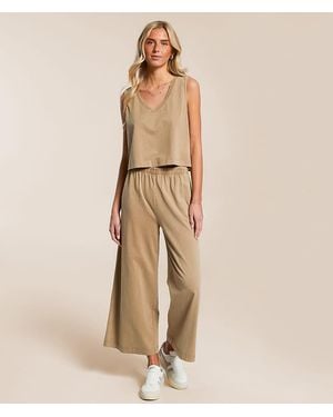 Z Supply Sloane Cropped Tank Top - Natural