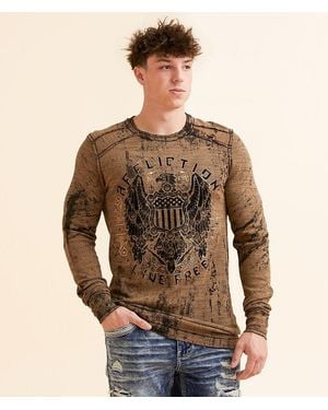 Affliction Atomic Iron Reversible Thermal - Brown