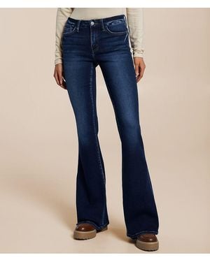 Flying Monkey Mid-Rise Flare Stretch Jean - Blue