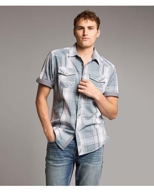 BKE Plaid Athletic Shirt - Gray