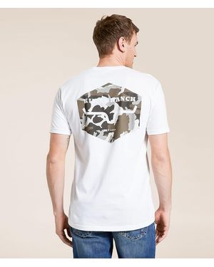 Kimes Ranch Hex Camo T-Shirt - White