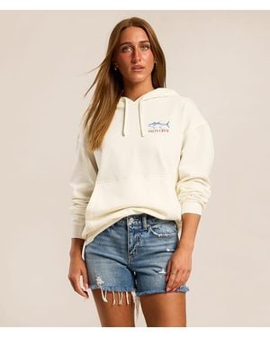 Salty Crew Overlay Hooded Sweatshirt - White