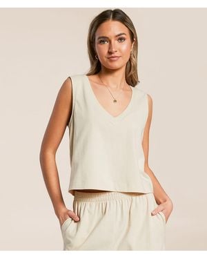 Z Supply Sloane Cropped Tank Top - Natural