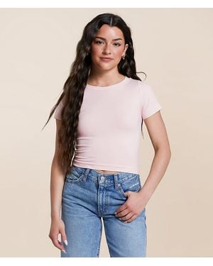 FITZ + EDDI Seamless Cropped T-Shirt - Blue
