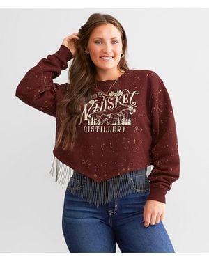 Modish Rebel Whiskey Shot Pullover - Red
