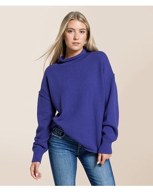 Free People Torres Oversized Sweater - Purple