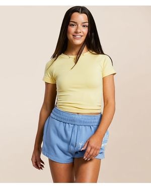 FITZ + EDDI Seamless Cropped T-Shirt - Blue