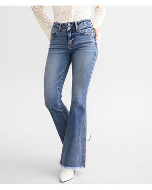 Flying Monkey High Rise Flare Stretch Jean - Blue